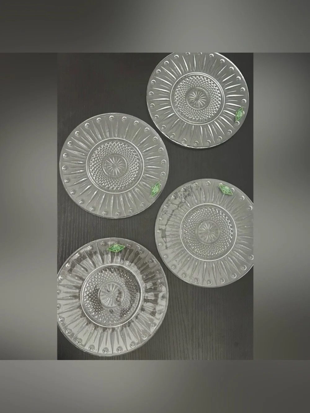 Shannon by Godinger 24% Lead Crystal Sutton Place Dessert Plates (4)